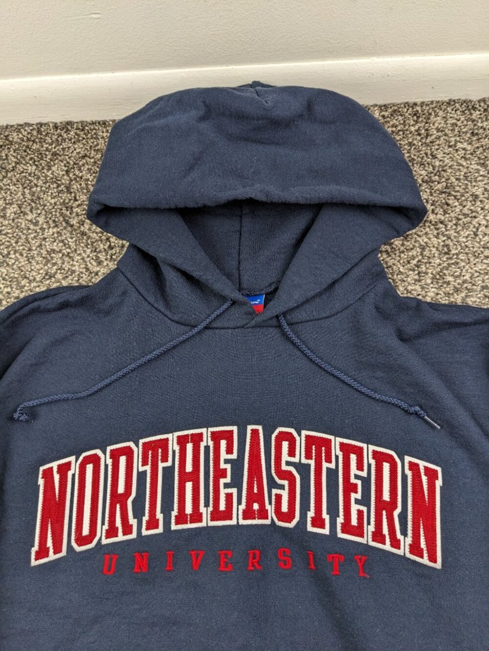 Vintage Northeastern University Huskies Hoodie Sweatshirt Champion Mens Medium